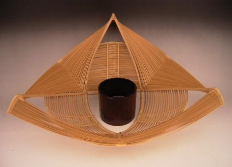 JAPANESE 20TH CENTURY BAMBOO BASKET BY KOUCHIKUSAI <br><font color=red><b>SOLD</b></font>