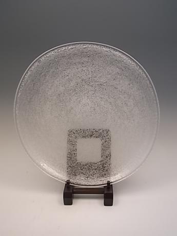 JAPANESE EARLY TO MID 20TH CENTURY HAND BLOWN GLASS PLATE<br><font color=red><b>SOLD</b></font>