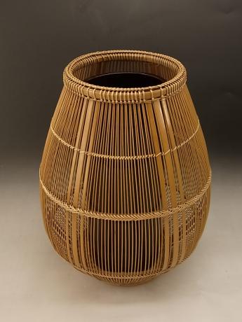 JAPANESE 20TH CENTURY BAMBOO BASKET BY LNT MAEDA CHIKUBOSAI II<br><font color=red><b>SOLD</b></font> 