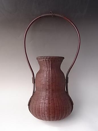 JAPANESE 20TH CENTURY HANGING FLOWER BASKET BY SUEMURA SHOBUN