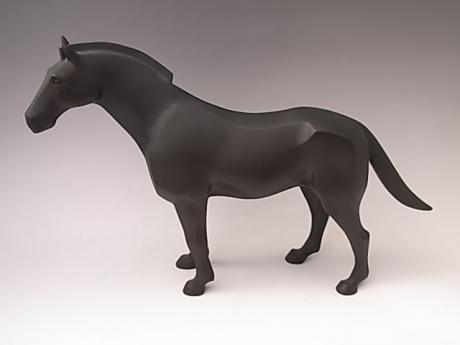 JAPANESE EARLY 20TH CENTURY BRONZE HORSE BY KABUKI SHUMEI<br><font color=red><b>SOLD</b></font>