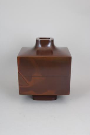 JAPANESE MID-20TH CENTURY BRONZE VASE BY HASUDA SHUGORO (1915-2010) <br><font color=red><b>SOLD</b></font>