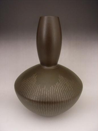 JAPANESE 20TH CENTURY BRONZE VASE BY SANO HIROYUKI<br><font color=red><b>SOLD</b></font>  	