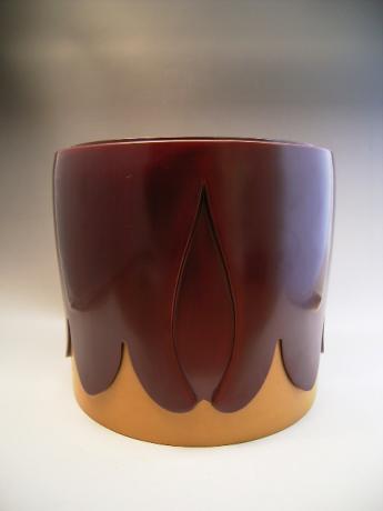 JAPANESE 20TH CENTURY PAIR OF LACQUERED HIBACHI<br><font color=red><b>SOLD</b></font>