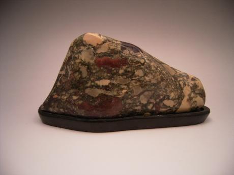 JAPANESE SUISEKI, NATURAL VIEW STONE ON WOODEN STAND<br><font color=red><b>SOLD</b></font>