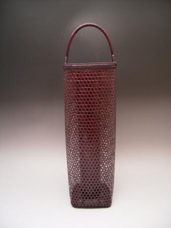 JAPANESE BAMBOO FLOWER BASKET BY TANABE CHIKUUNSAI II<br><font color=red><b>SOLD</b></font>