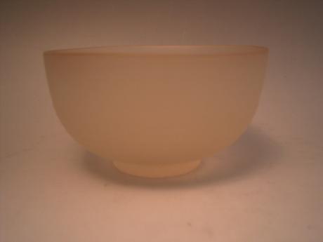 JAPANESE 20TH CENTURY UNUSUAL GLASS TEA BOWL<br><font color=red><b>SOLD</b></font>