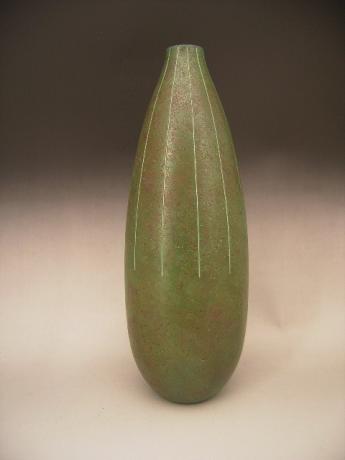 NEW ACQUISITION! JAPANESE 20TH CENTURY BRONZE VASE BY LNT ARTIST TAKAMURA TOYOCHIKA<br><font color=red><b>SOLD</b></font>