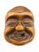 LARGE WOODEN CARVED MASK NETSUKE