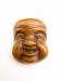 WOODEN CARVED MASK NETSUKE
