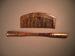 GOLD AND SILVER LACQUER COMB SET WITH SILVER MOON INLAY
