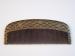 Japanese  Meiji Period Wave and Plover design comb
