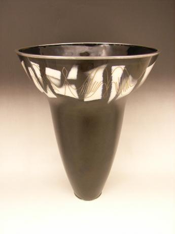JAPANESE EARLY 20TH CENTURY ANDO TRUMPET SHAPED VASE<br><font color=red><b>SOLD</b></font>