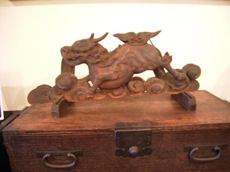 JAPANESE 19TH CENTURY CARVED WOODEN RANMA OF KIRIN<br><font color=red><b>SOLD</b></font>