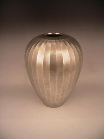 JAPANESE MID 20TH CENTURY PURE SILVER VASE MADE FOR MITSUKOSHI DEPARTMENT STORE<br><font color=red><b>SOLD</b></font>