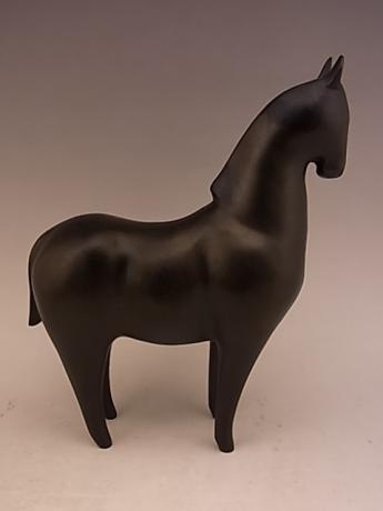 JAPANESE EARLY TO MID 20TH CENTURY IRON HORSE BY MIYAZAWA KANAE<br><font color=red><b>SOLD</b></font>