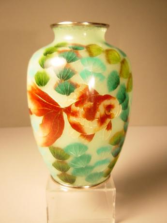 EARLY 20TH CENTURY PLIQUE A JOUR CLIOSONNE VASE<br><font color=red><b>SOLD</b></font>