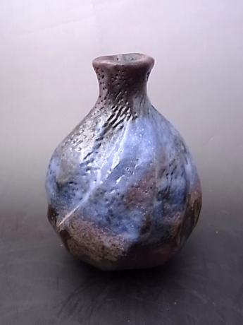 JAPANESE 20TH-21ST CENTURY CERAMIC SAKE BOTTLE BY HAYASHI SHOTARO<br><font color=red><b>SOLD</b></font>