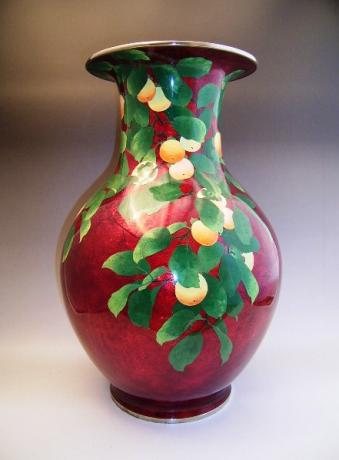 JAPANESE LARGE MEIJI PERIOD CLOISONNE VASE BY ANDO JUBEI<br><font color=red><b>SOLD</b></font>