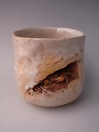 JAPANESE EARLY - MID 20TH CENTURY EARTHENWARE TEABOWL BY SASAKI NIROKU<br><font color=red><b>SOLD</b></font>