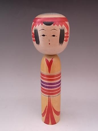 JAPANESE 20TH CENTURY MEDIUM LARGE WOODEN KOKESHI<br><font color=red><b>SOLD</b></font>