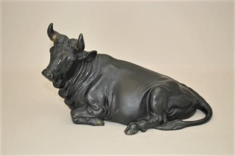 JAPANESE BRONZE BULL BY LNT ARTIST NIHASHI YOSHIYUKI<br><font color=red><b>SOLD</b></font>