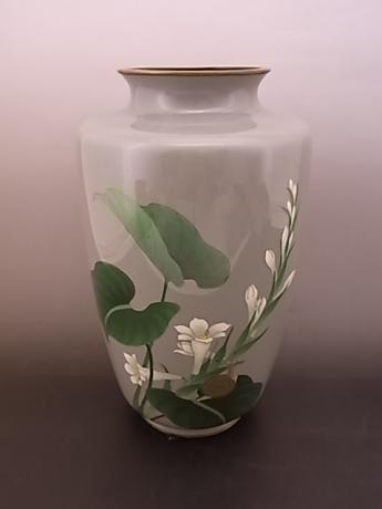 JAPANESE EARLY TO MID 20TH CENTURY CLOISONNE VASE WITH SNAIL DESIGN<br><font color=red><b>SOLD</b></font>
