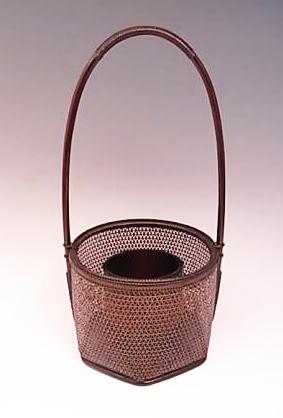 JAPANESE MID 20TH CENTURY BASKET BY TANABE CHIKUUNSAI II