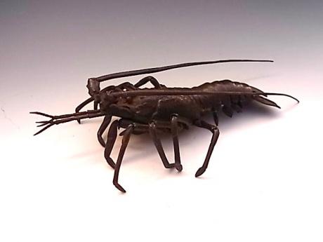 JAPANESE MEIJI PERIOD BRONZE ARTICULATED SPINY LOBSTER<br><font color=red><b>Sold</b></font>