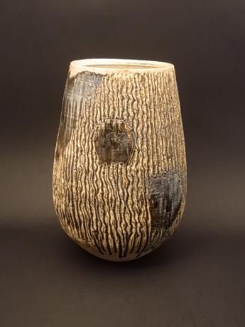 JAPANESE 20TH C. CERAMIC VASE BY SUGITA EISUKE<br><font color=red><b>SOLD</b></font> 