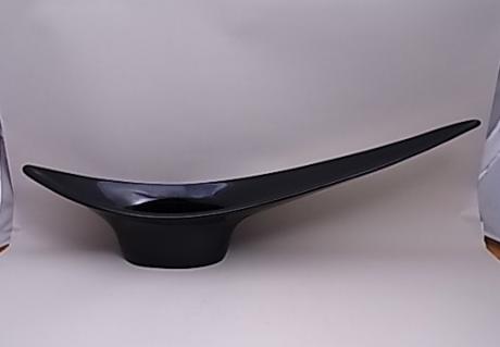 JAPANESE LATE 20TH-EARLY 21ST CENTURY BLACK LACQUER VASE BY OGURA GENGO<br><font color=red><b>SOLD</b></font> 