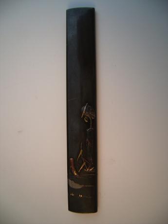 JAPANESE EDO PERIOD BRONZE KOZUKA, KNIFE HANDLE<br><font color=red><b>SOLD</b></font>