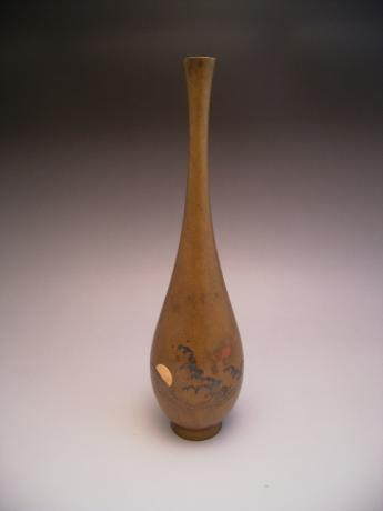 JAPANESE 20TH CENTURY BRONZE VASE BY KINSEI-DO<br><font color=red><b>SOLD</b></font>