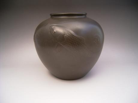 JAPANESE E. 20TH CENTURY BRONZE VASE BY MORIMITSU<br><font color=red><b>SOLD</b></font>