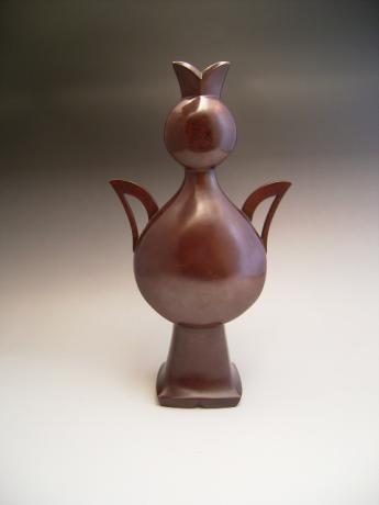 JAPANESE MID 20TH CENTURY BRONZE VASE BY NAKAJIMA YASUMI<br><font color=red><b>SOLD</b></font>