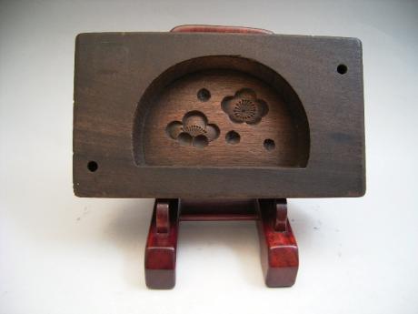 JAPANESE 20TH CENTURY WOODEN MOLD FOR OSHIMONO, JAPANESE RICE-FLOUR CAKES<br><font color=red><b>SOLD</b></font> 