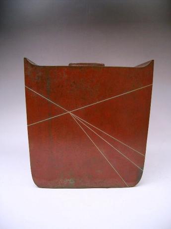 JAPANESE 20TH BRONZE VASE BY HASUDA SHUGORO --  <br><font color=red><b>SOLD</b></font>
