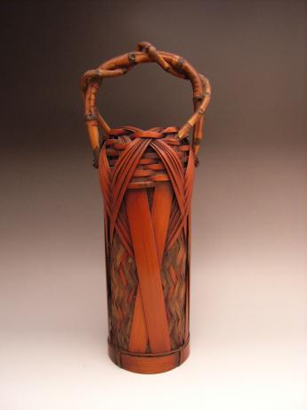 JAPANESE EARLY 20TH CENTURY BAMBOO FLOWER BASKET<br><font color=red><b>SOLD</b></font>