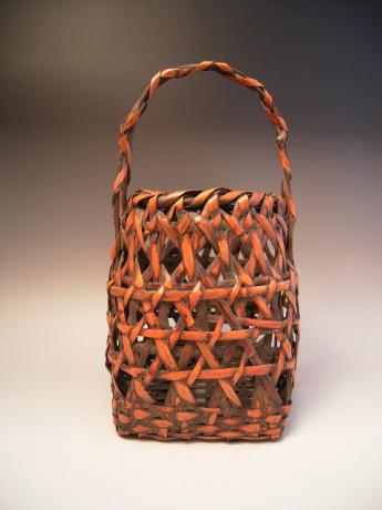 JAPANESE EARLY 20TH CENTURY BAMBOO FLOWER BASKET<br><font color=red><b>SOLD</b></font>