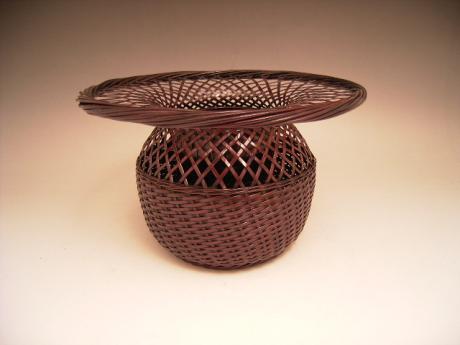 JAPANESE 20TH CENTURY BAMBOO BASKET BY CHIKUUNSAI II<br><font color=red><b>SOLD</b></font>