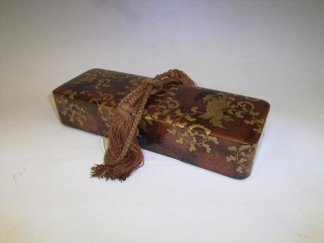 JAPANESE LATE EDO OR EARLY MEIJI PERIOD LACQUER WRITING BOX<br><font color=red><b>SOLD</b></font>