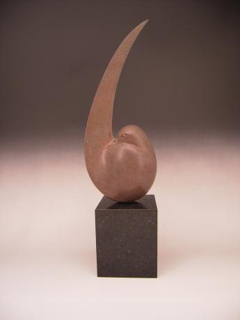JAPANESE 20TH CENTURY BRONZE STYLIZED BIRD BY KASAI TAIZO<br><font color=red><b>SOLD</b></font>