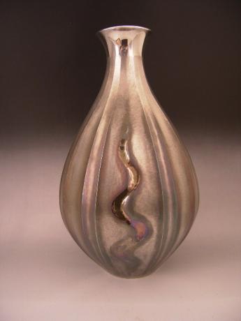 JAPANESE EARLY 20TH CENTURY SILVER VASE MADE FOR SHOBIDO<br><font color=red><b>STOLEN</b</font>
