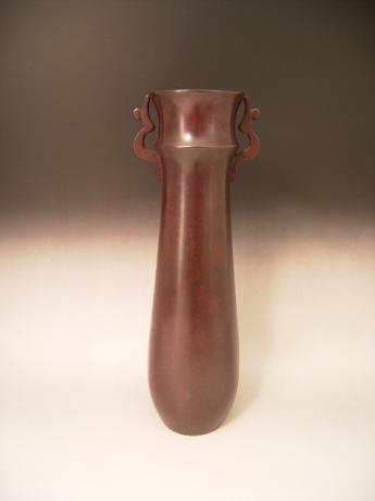 JAPANESE 20TH CENTURY BRONZE VASE BY NAKAJIMA YASUMI II<br><font color=red><b>SOLD</b></font>